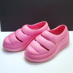 Ugg Women's Sport Yeah Clog Shoes Hot Pink Size 9 Stacked Platform Slip On